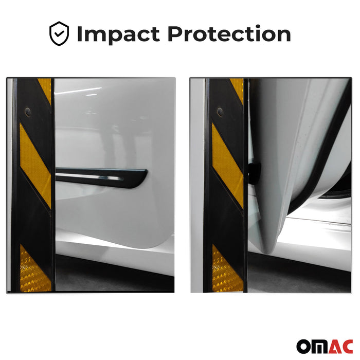Side Door Protector Black and S.Steel Trim Cover Accessory for Car SUV Trucks