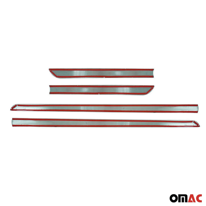 RAM Side Door Molding Trim Skirt Garnish Stainless Steel Gloss 4Pcs