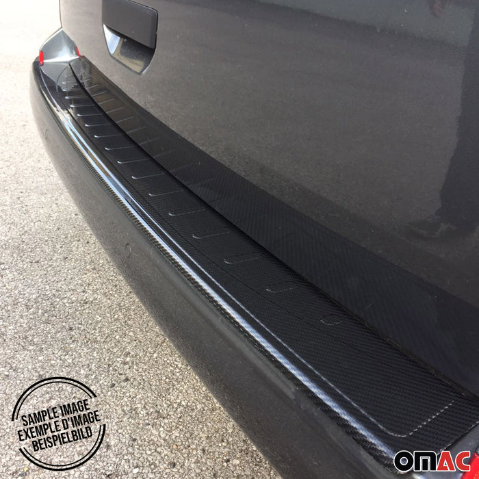 Rear Bumper Sill Cover Protector Guard for Fiat 500 2009-2019 Carbon Fiber