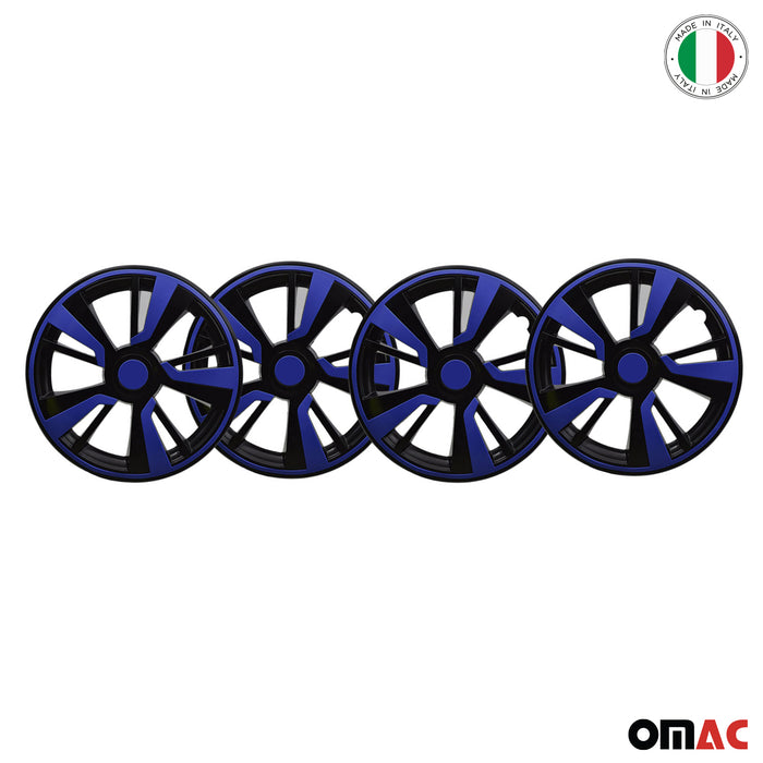 14" Wheel Covers Hubcaps fits BMW ABS Black Dark Blue 4Pcs