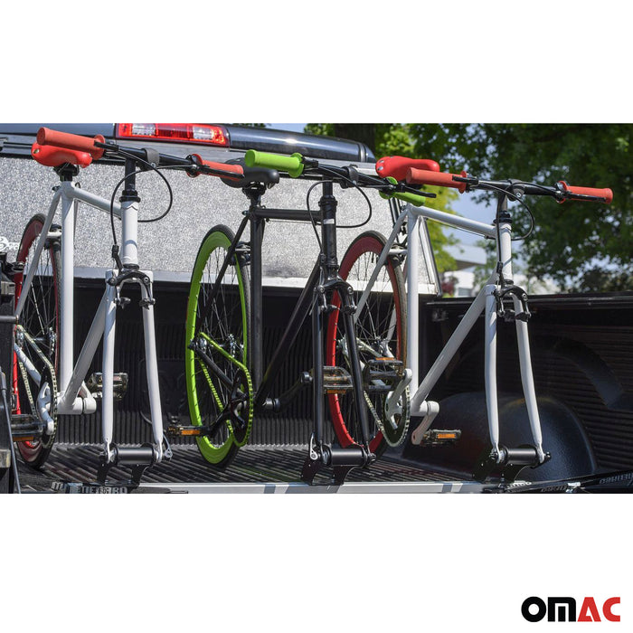 3 Bike Carrier Racks Interior Cargo Trunk Mount for Chevrolet Silverado Alu.