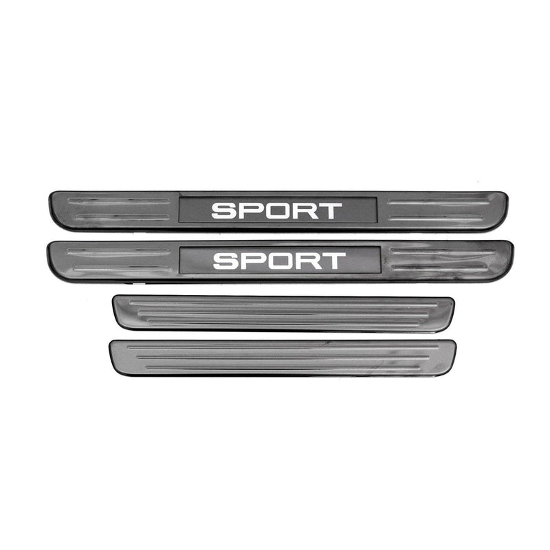 Dodge Door Sill Scuff Plate Illuminated Sport Steel Dark 4 Pcs