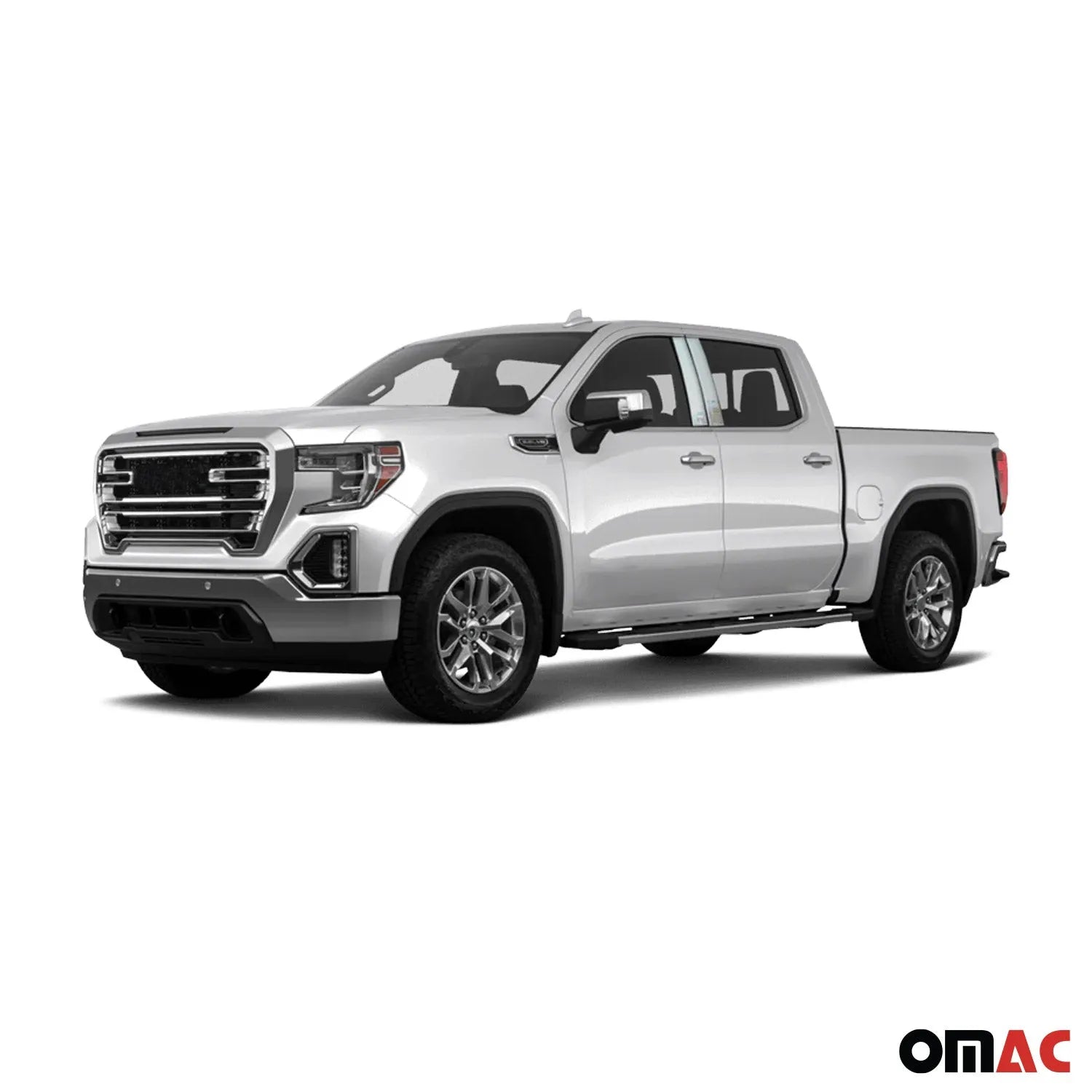 2019-2025 GMC Sierra Stainless Steel Pillar Trim 4 Pcs