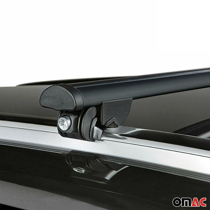 220 Lbs Luggage Roof Rack Cross Bars for BMW X1 E84 2013-2015 Aluminium Black 2x