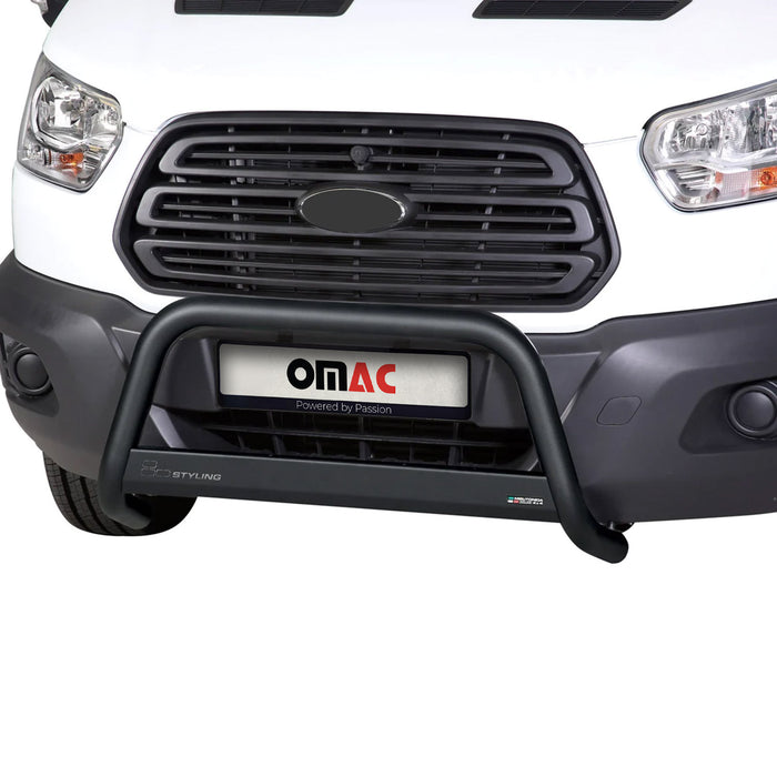Bull Bar Push Front Bumper Grille for Ford Transit 2015-2020 Black 1 Pc