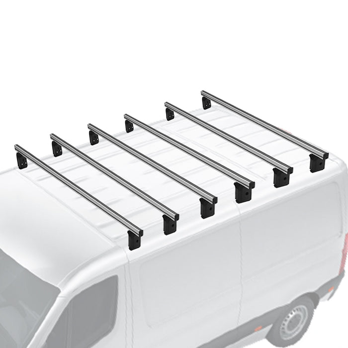 Professional Roof Racks Cross Bars Set for VW Crafter 2018-2024 Gray 6Pcs