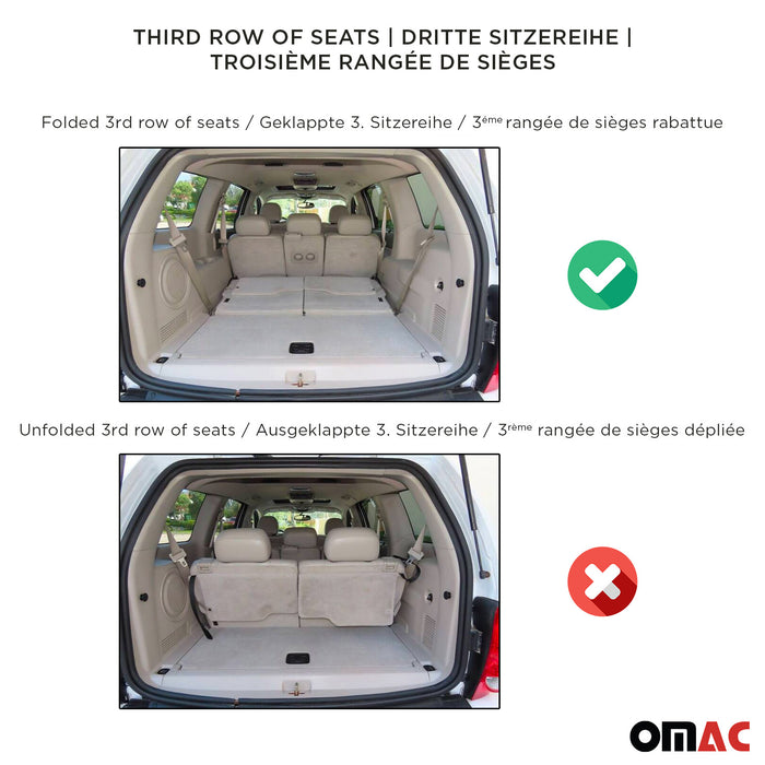 OMAC Premium Cargo Mats Liner for BMW X7 2019-2024 Folding 3rd Row All-Weather