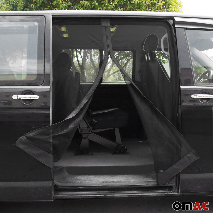 Mosquito Net Bug Magnetic Screen Sliding Door for Ford Transit 2015-2024 Black