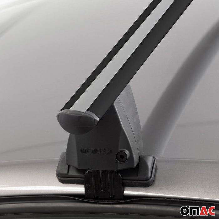 Top Roof Racks Cross Bars fits Audi A4 Sedan 2020-2023 2Pcs Black Aluminium