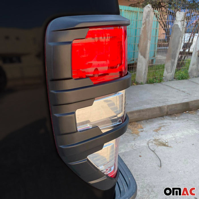Car Brake Light Lamp Frame Trim for Ford Ranger 2019-2023 ABS Black 2 Pcs