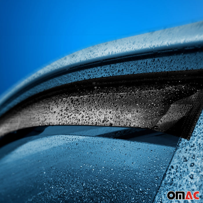 Window Visor Vent Rain Guard Deflector for Hyundai Santa Fe 2013-2018 Smoke 4Pcs
