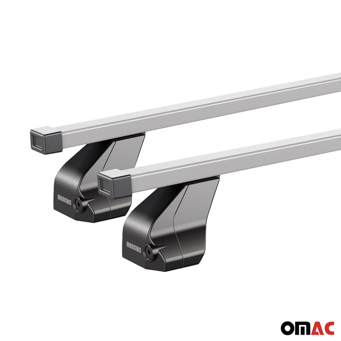Fix Point Roof Racks Top Cross Bars for Mercedes CLA C117 2013-2019 Steel Gray
