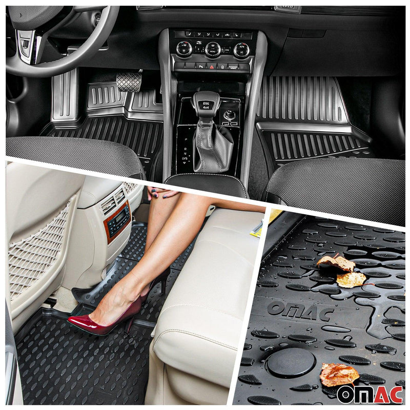 Custom Floor Mats & Cargo Liners for BMW X1 F48 2015-2022 Rubber TPE Black 5Pcs - OMAC USA