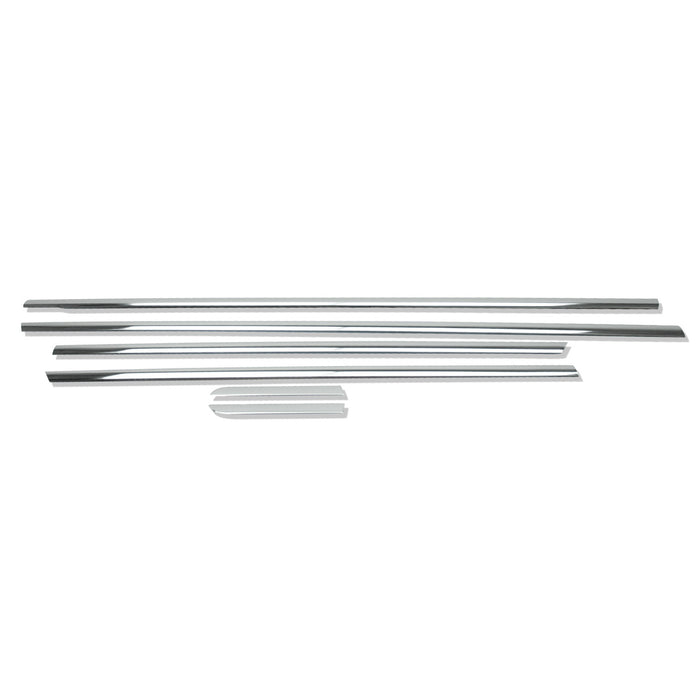 Window Molding Trim Streamer for Honda Civic 2012-2015 Sedan Steel Silver 6 Pcs