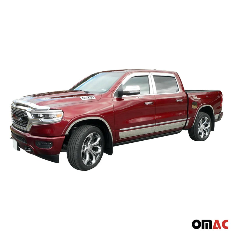 2019-2023 Ram 1500 Stainless Steel Rocker Panel Trim 10 Pcs