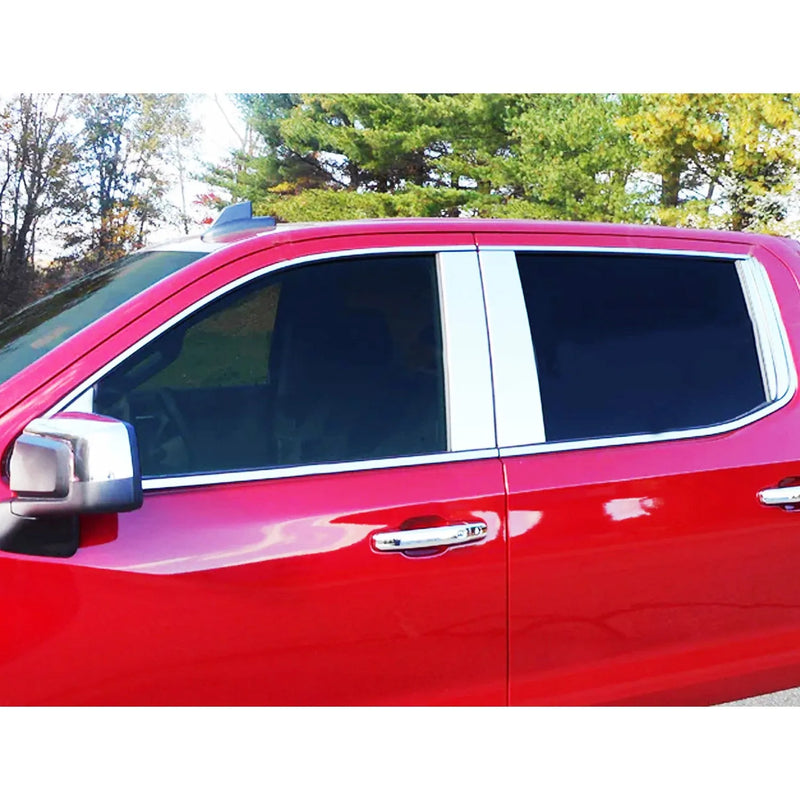 2019-2023 Chevrolet Silverado Stainless Steel Window Trim 22 Pcs