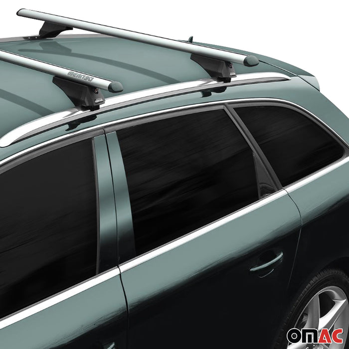 Cross Bar for Mitsubishi RVR 2010-2021 Top Roof Rack Carrier Aluminum Silver 2x