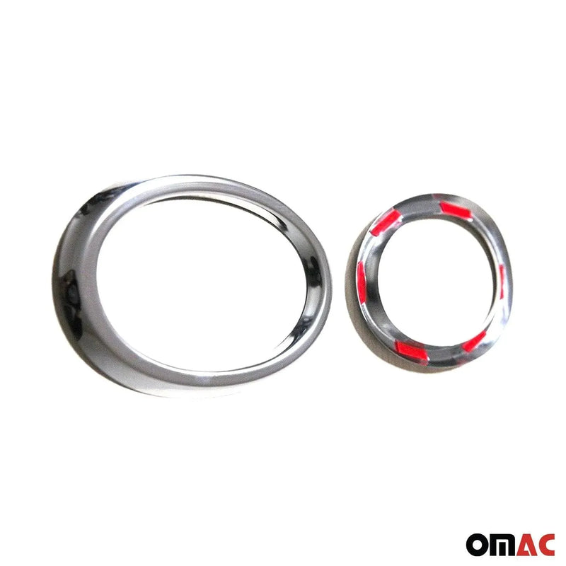 Fog Light Lamp Bezel Cover for Chevrolet Cruze 2011-2014 Sedan Steel Silver 2Pcs - OMAC USA