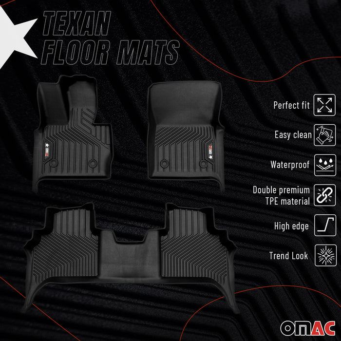 OMAC Premium Floor Mats for Mercedes G63 AMG 2019-2021 Heavy Duty All-Weather