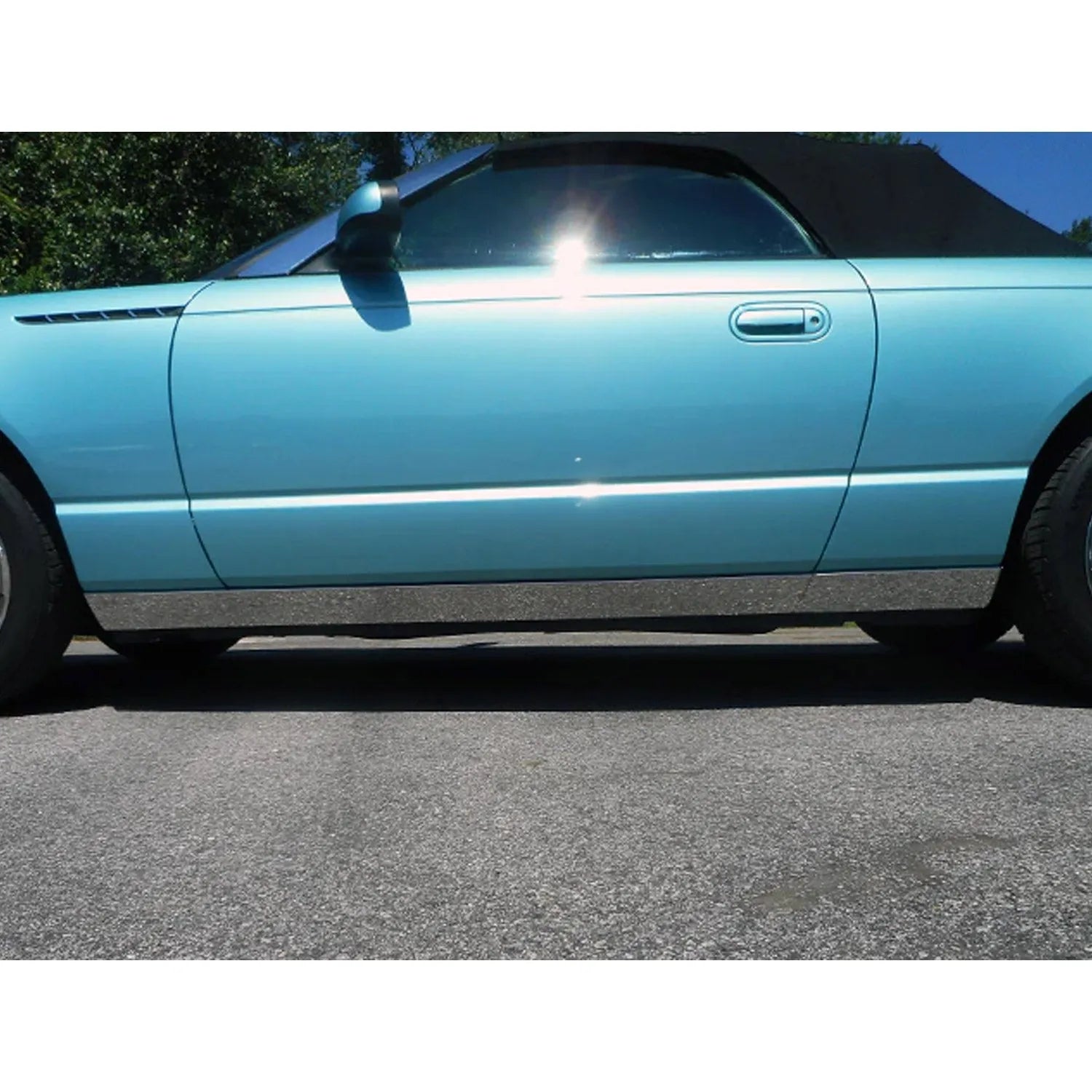 2002-2006 Ford Thunderbird Stainless Rocker Panel Trim 4 Pcs