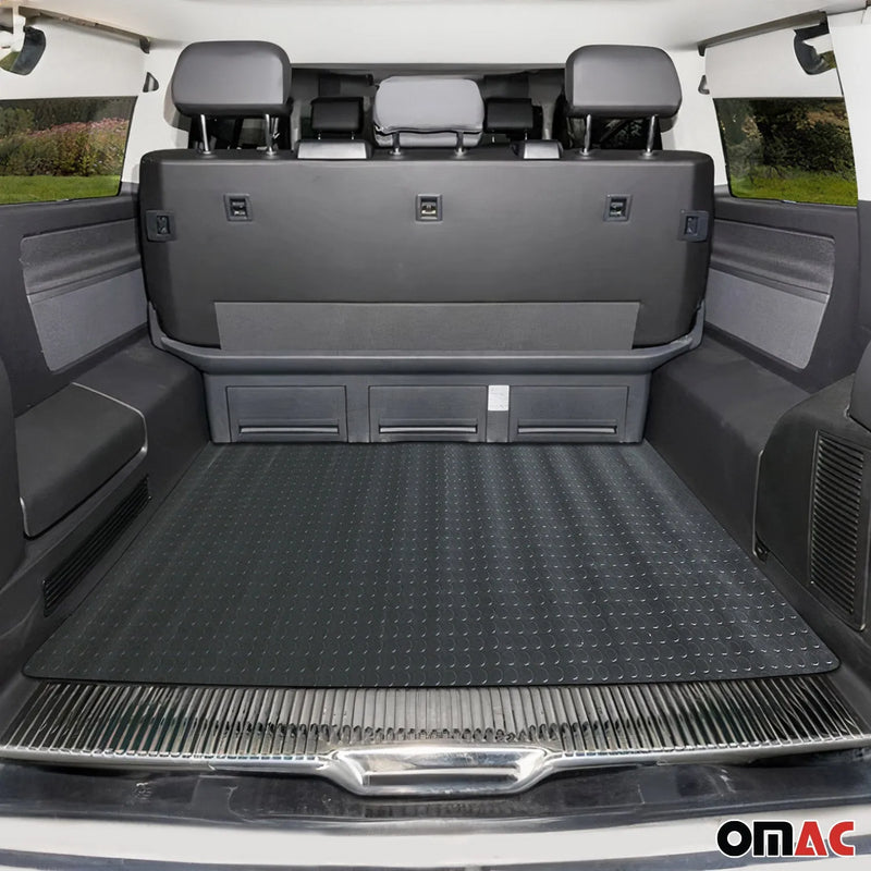 Rubber Pickup Truck Bed Liner Flooring Mat Trunk Mat Trimmable Black & Grey