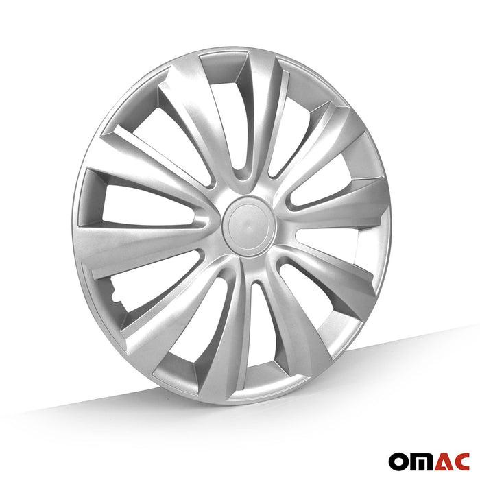 16 Inch Wheel Covers Hubcaps for Volvo Silver Gray Gloss