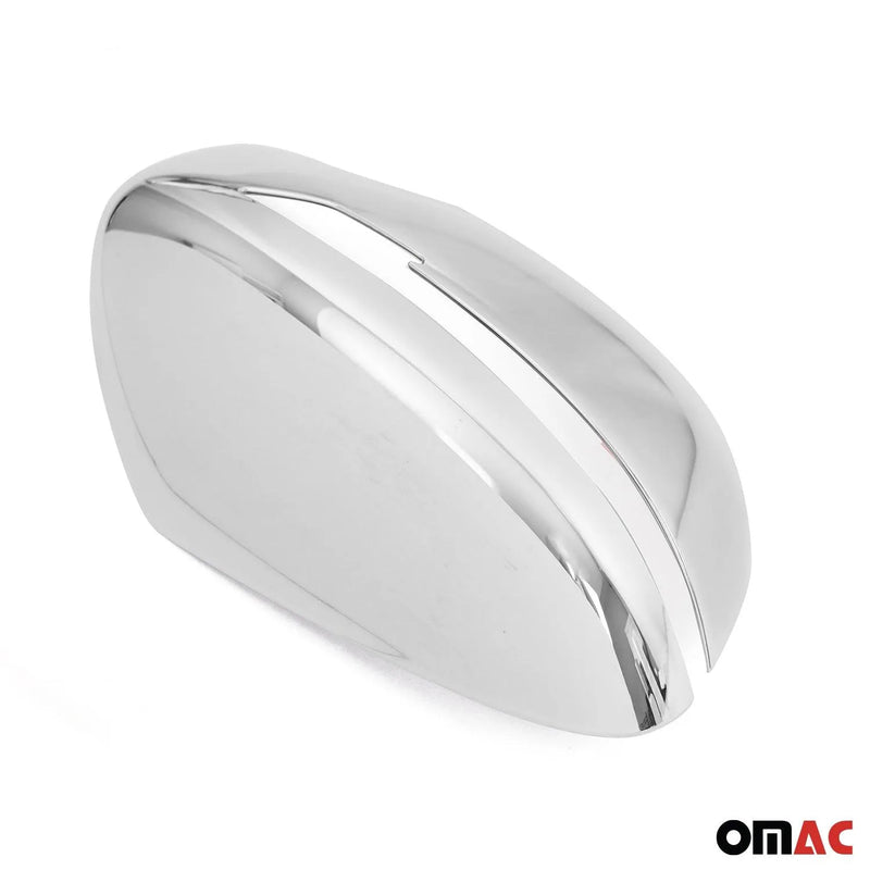 Side Mirror Cover Caps Fits Nissan Rogue 2014-2020 Chrome Silver 2 Pcs - OMAC USA