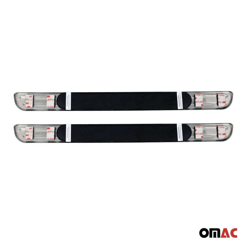 Fiat Door Sill Scuff Plate Illuminated Sport Steel Silver 2 Pcs