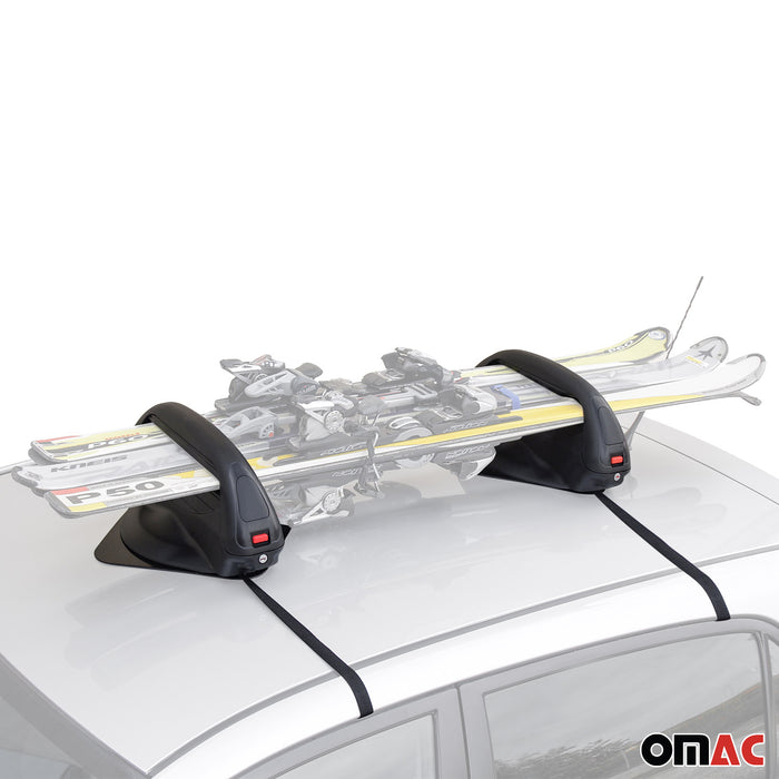 Magnetic Ski Roof Rack Carrier Snowboard for Cadillac CTS Sport 2008-2013 Black