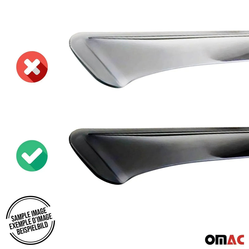 Window Visor Vent Rain Guard Deflector for BMW X3 F25 2011-2017 Acrylic Smoke 4x - OMAC USA