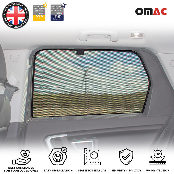 Side Rear Window Curtain Mesh for Land Rover Discovery Sport 2015-2019 Black 2x