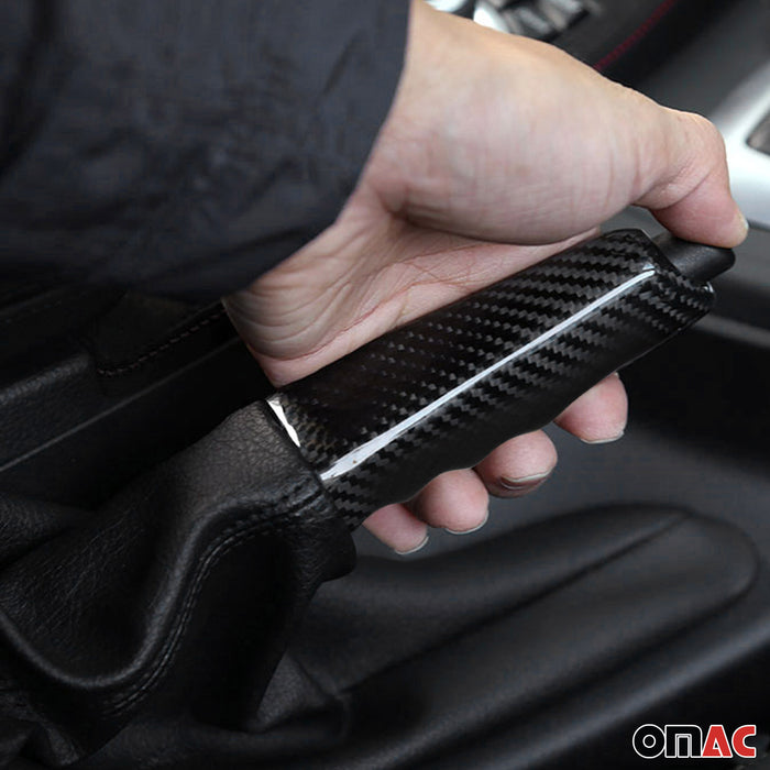 Genuine Carbon Handbrake Handle Cover for BMW 7 Series Carbon Fiber Black 1Pc