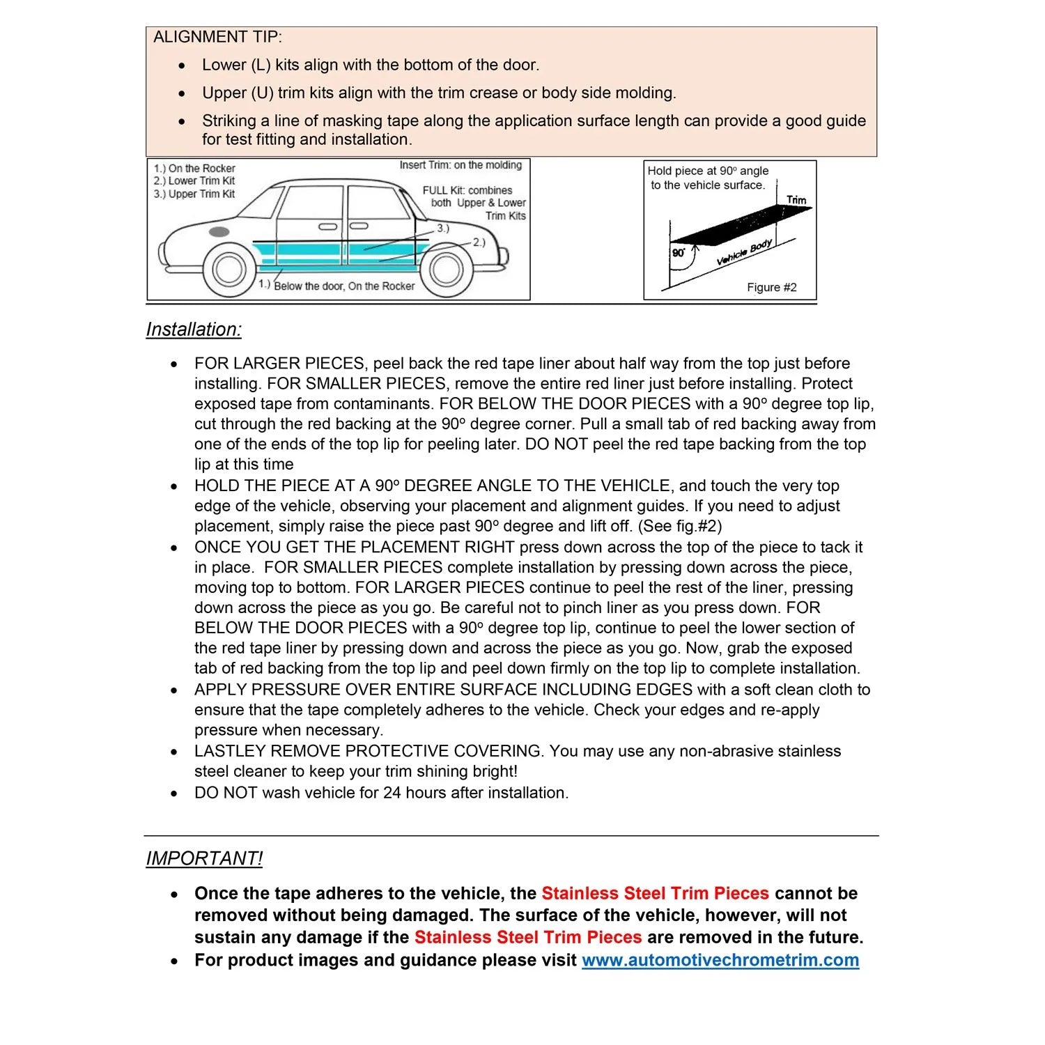 2016-2025 Chevrolet Malibu Rear Bumper Accent 1Pc Stainless Steel Silver
