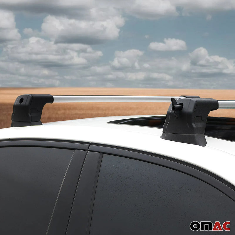 2007-2012 Mazda CX-7 Roof Rack Cross Bars Silver