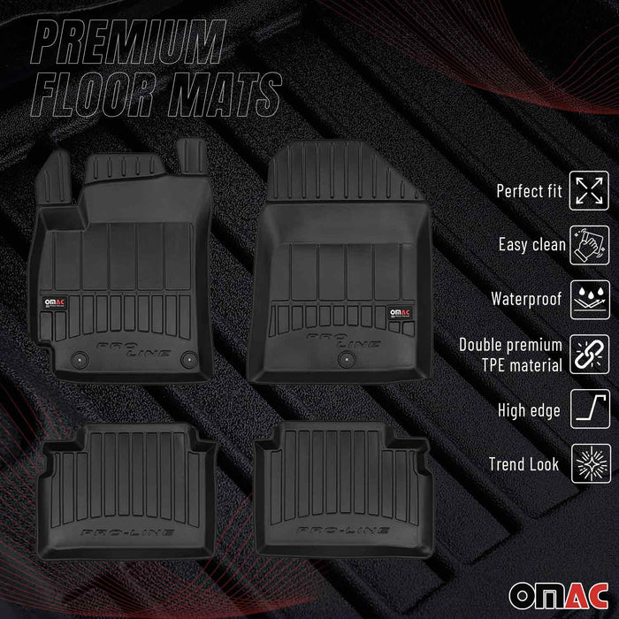 OMAC Premium Floor Mats for Hyundai Elantra 2011-16 Sedan Waterproof Heavy Duty