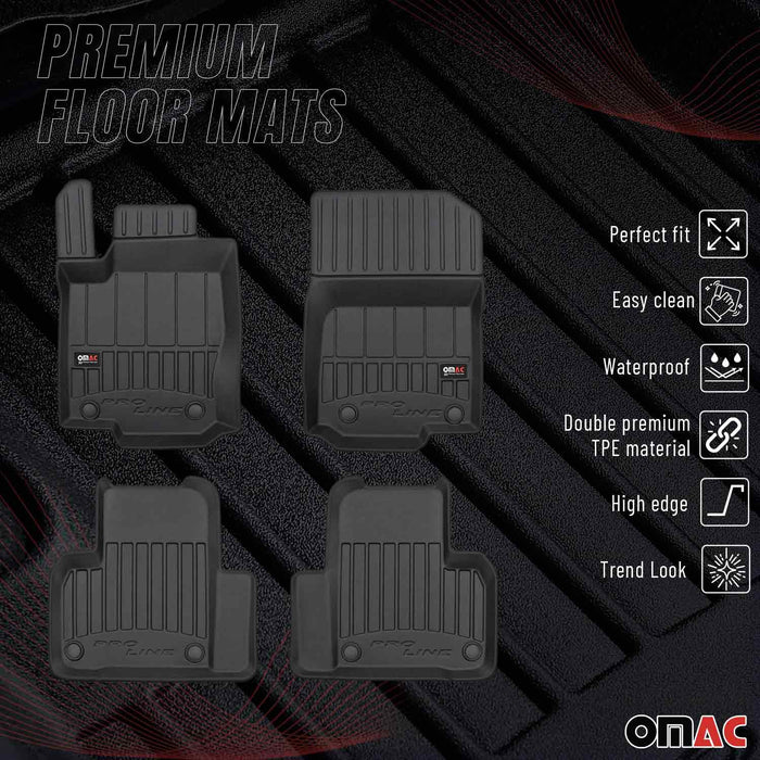OMAC Premium Floor Mats for for Mercedes ML Class W166 2012-2015 TPE Black 4x