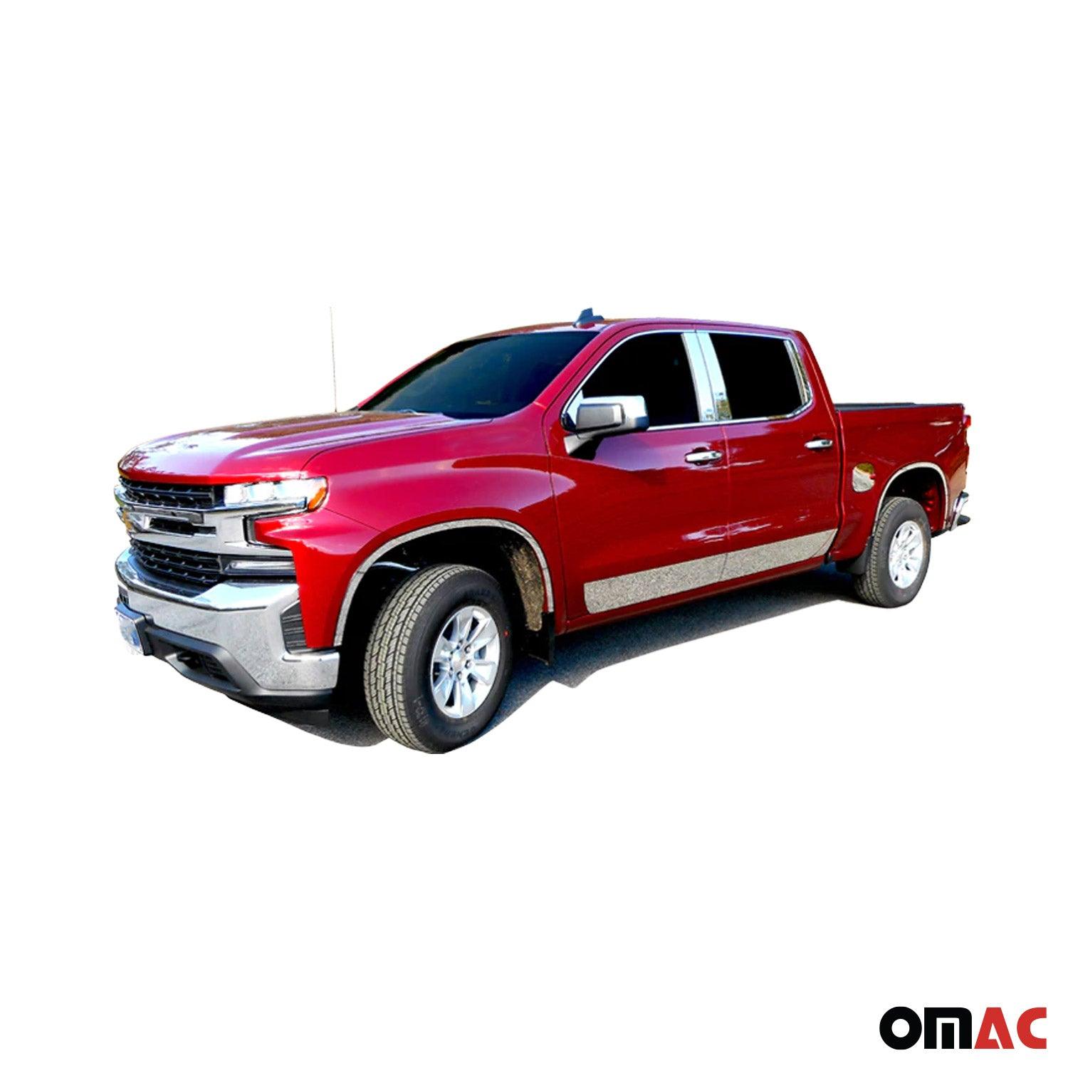 2019-2025 Chevrolet Silverado Stainless Steel Pillar Trim 10 Pcs