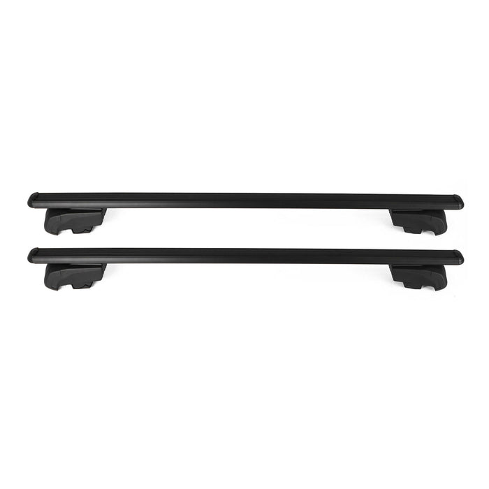 Lockable Roof Rack Cross Bars Luggage Carrier for Seat Altea XL 2008-2015 Black
