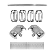 2014-2025 RAM ProMaster Mirror Cover Caps & Door Sill Covers Chrome Set 13x