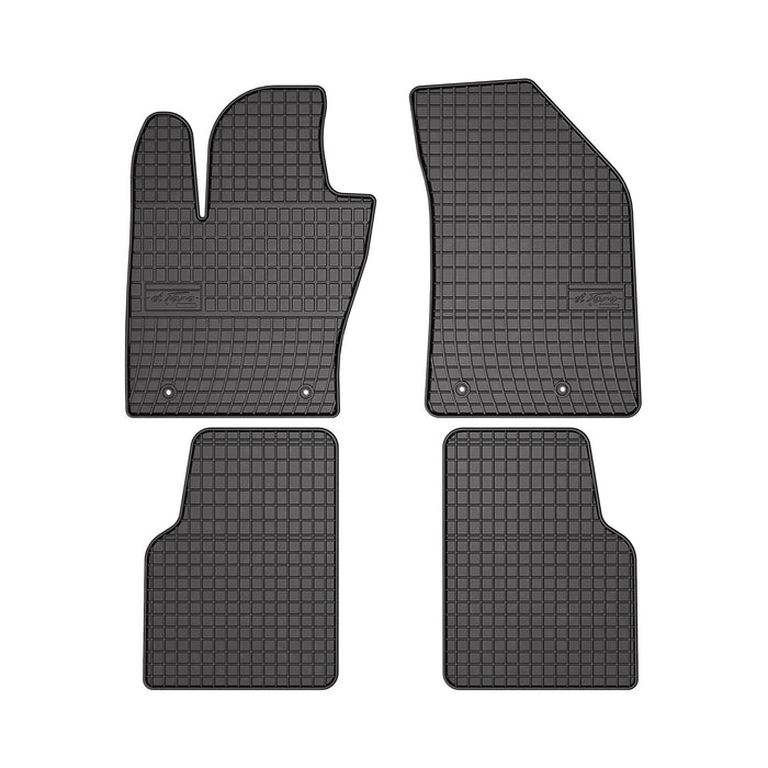 OMAC Floor Mats Liner for Jeep Compass 2017-2024 Black Rubber All-Weather 4 Pcs