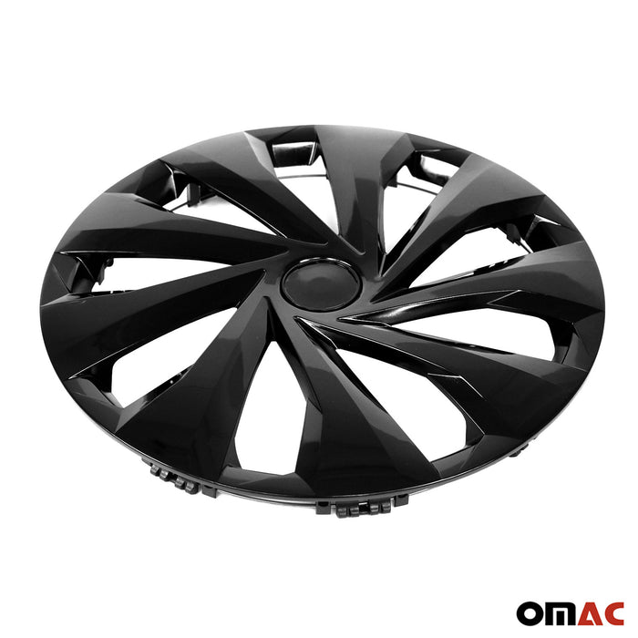 15 Inch Wheel Rim Covers Hubcaps for Tesla Black Gloss