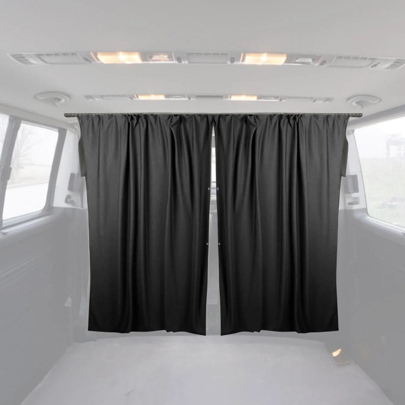 RAM ProMaster City Cabin Divider Curtain Privacy Curtains Black 2 Curtains