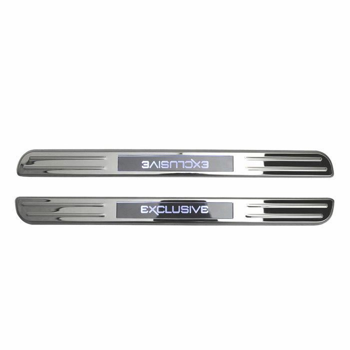 For BMW 6 8 Series Chrome LED Door Sill Cover S.Steel Exclusive 2 Pcs