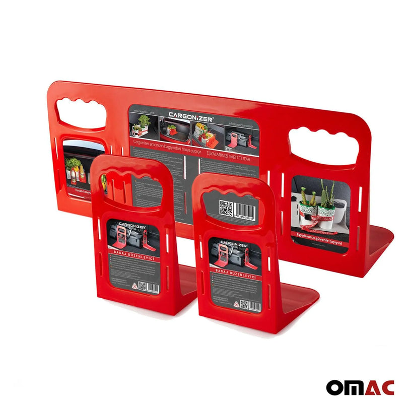 Red Trunk Organizer Stopper Stand 3 Pcs. - OMAC USA