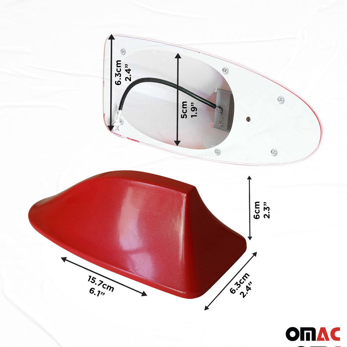 Car Shark Fin Antenna Roof Radio AM/FM Signal for Acura MDX Red