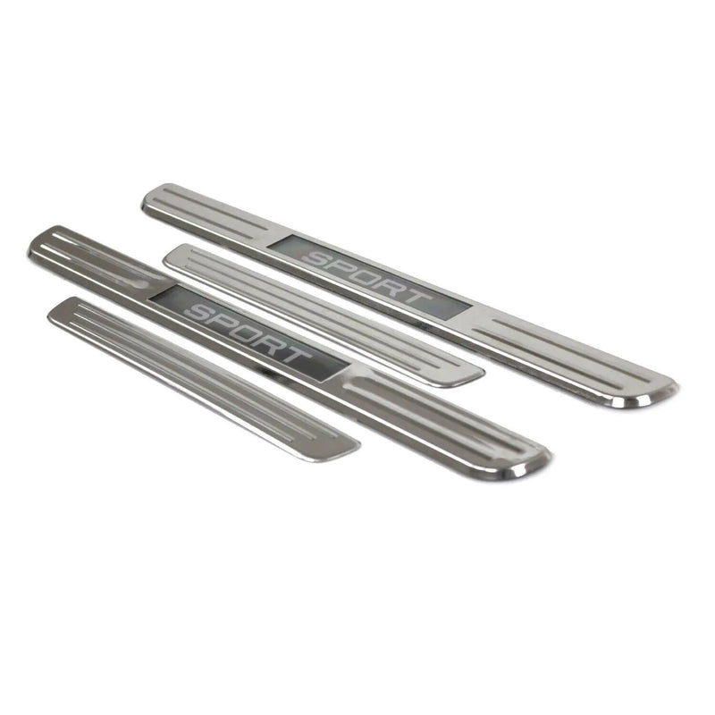 Ford Fusion Door Sill Scuff Plate Illuminated Sport Steel Silver 4 Pcs