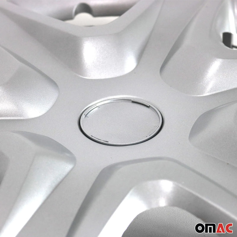 Kansas Hub Caps Wheel Cover 15" Silver Full Set 4 pcs.