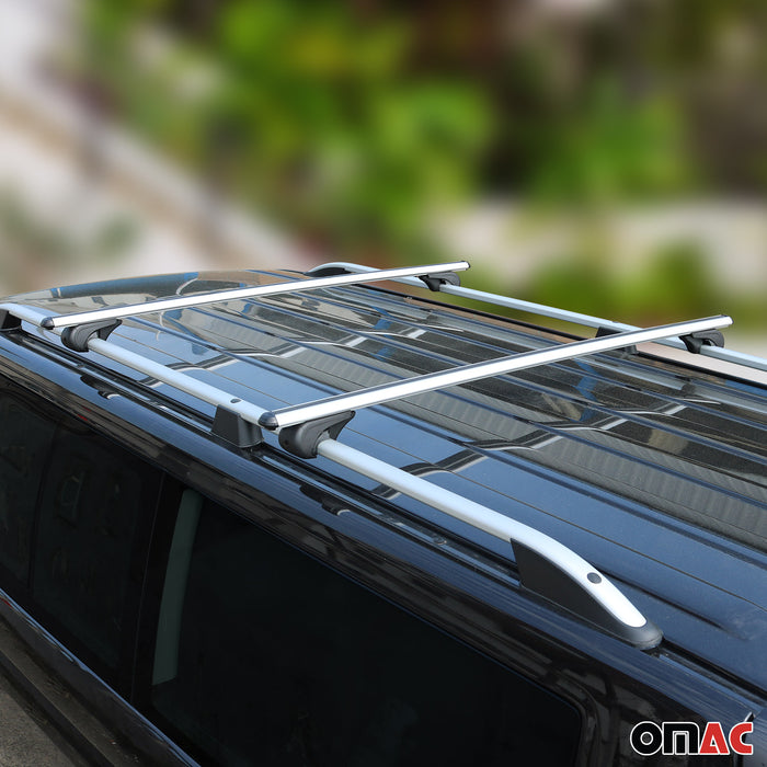 Roof Rack Rail Cross Bars Roof Set for RAM ProMaster City 2015-2022 Gray 4Pcs