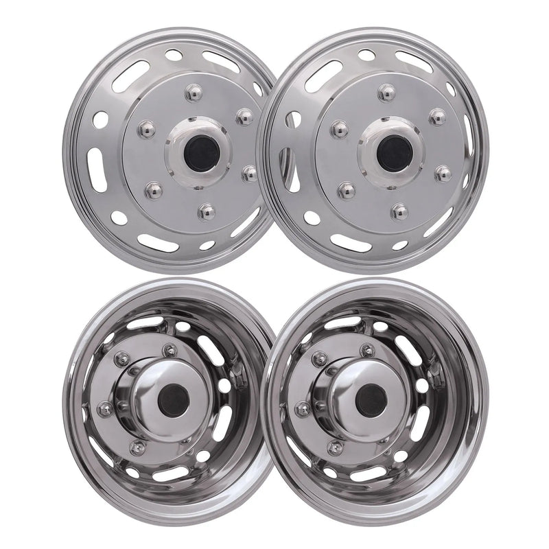 2014-2024 RAM ProMaster 16" Dual Wheel Simulator Hubcaps Chrome Silver Gloss