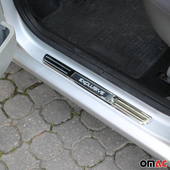 Door Sill Scuff Plate Scratch Protector fits Volvo C30 C70 Exclusive Steel 2x